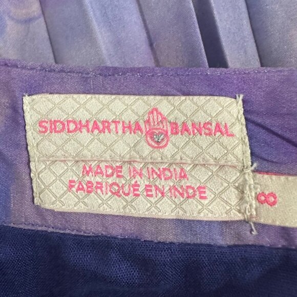 ANTHROPOLOGIE SIDDHARTHA BANSAL PURPLE PLEATED MAXI SKIRTSIZE - 8 - PRELOVED - Picture 10 of 10